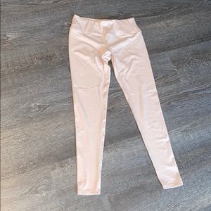 Womens light pink small leggings